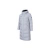 Solid Color Zipper Hooded Long Down Jacket Men Outerwear Mudstone 152411901-1