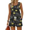 Women's Two Piece Summer Set Sleeveless Tank Top with Square Neck and Casual Shorts with Pockets Lightweight Lounge Outfit