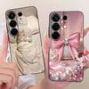 For Tecno Camon 50 4G CN5 Cute Flower Butterfly Cat Painted Case For Tecno Camon50 4G Black Silicone Soft Phone Cases