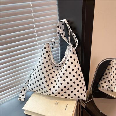 Polka Dot Print Girl Casual Large Capacity Simple Commuter Fashion Girl Messenger Bag Personalized Shoulder Tote Bag