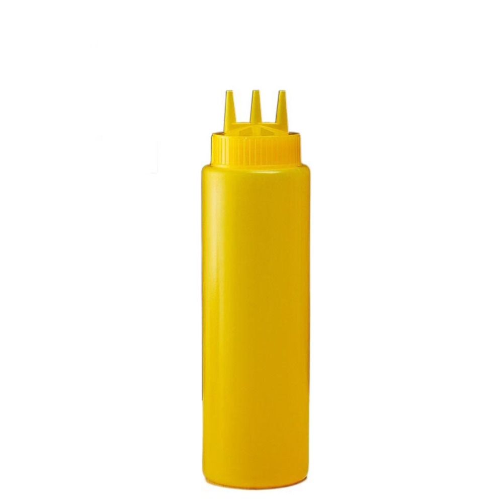 350/450/650ML Plastic Salad Dressing Seasoning Condiment Jars 3 Nozzles Squeeze Sauces Bottle Squeezable Graduated Bottle