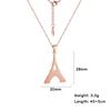 Cazador New France Paris Eiffel Tower Gold Color Pendant Necklaces for Women Stainless Steel Chain On the Neck Jewelry Wholesale