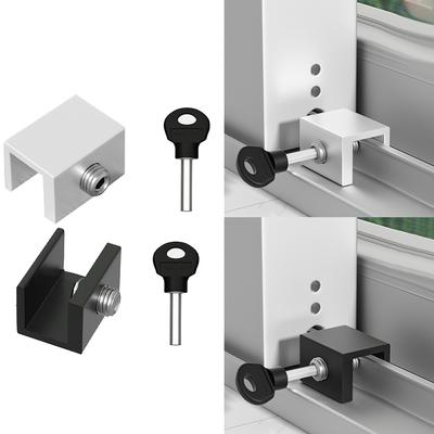 2pcs Window Locks Adjustable Sliding Door Lock Window Stopper Window Security Safety Anti-theft Locks For Kids Pets Home