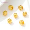 5mm*6mm Brass Spacer Beads 18K Gold Plated Irregular Beads Separator,Necklace Beads Findings,DIY Jewelry Making Accessories