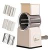 Effortlessly Veggie Chopper Strong Suction Base 3 Sets Blades Hand-Friendly Manual Rotary Vegetable Cutter Kitchen Supply