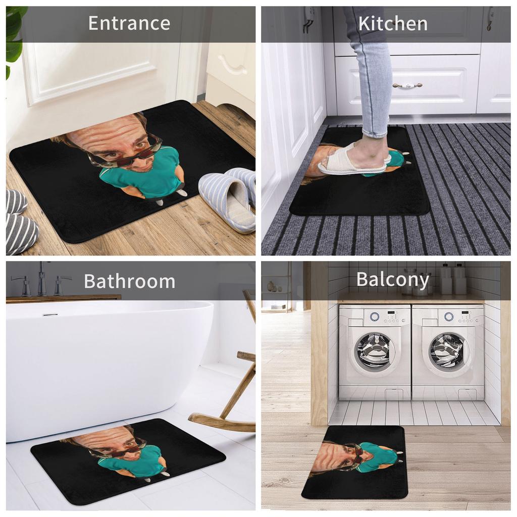 Tapis de Porte Drôle Fernando Alonso Meme Antidérapant Cuisine Bain Salon Tapis Moquette 40*60cm