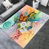 Bunte Schmetterlings- und Blumen-Stuhlmatte, Büroteppich, Übergröße Teppich für Heimdekoration, Geeignet für Schlafzimmer, Wohnzimmer, Verschiedene Räume