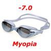 Plating Myopia Swim Goggles Professional Waterproof Anti Fog UV Shield Eyewear Swimming Pool Water Sports Glasses for Men Women