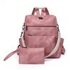 Women's PU Leather Backpack, 3-Way ShoulderHandbag with Mini Wallet, Modern Retro School BagDaypack, Large Capacity, Anti-Theft, Waterproof,