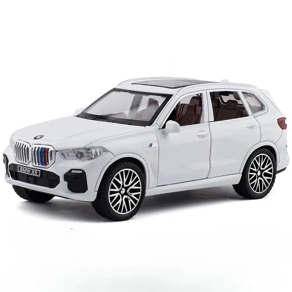 Nieuw 1:32 Schaal BMW X5 Legering Auto Model Gegoten Speelgoed Licht Geluid SUV 6 Deuren Te Openen Miniatuur Voertuig Kindercollectie Cadeau Ophalen Ornamenten