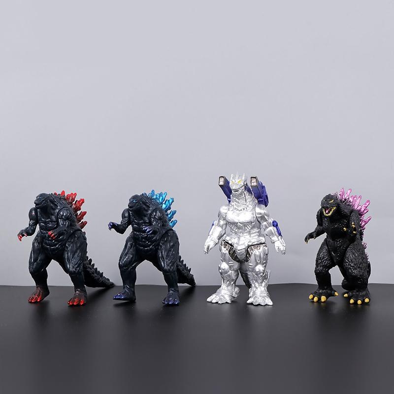 Nouvelle figurine d'action Godzilla VS Kingkong Gojira en caoutchouc souple King Ghidorah de 10 cm, articulations mobiles, jouets modèle pour enfant, garçon, cadeau