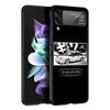 Initial D Car Hard PC Phone Case For Samsung Galaxy Z Flip 7 6 5 4 Black Cover For Galaxy Z Flip 3 Foldable Shell Fundas Capas