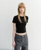 Deonseuteu Cropped Slim Top_Udts6B224_Black