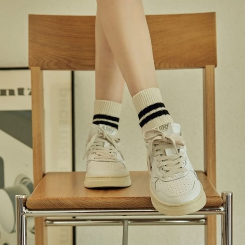 ENRICH Damen Schwergewicht Viertelsocken - Niedrig Weiß (Schwarz)
