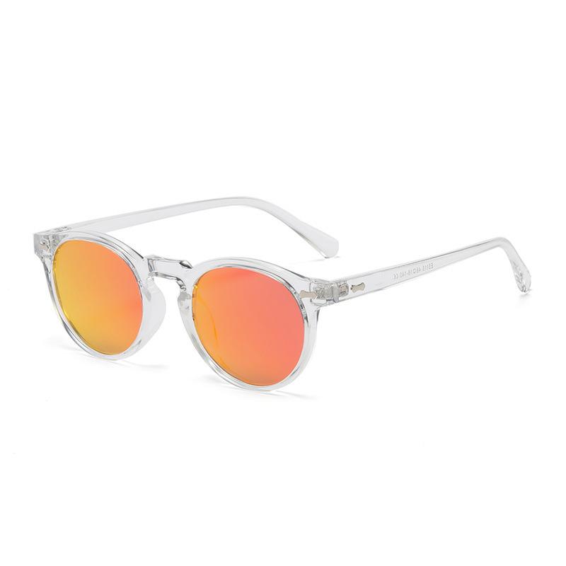 Retro Round Sunglasses Women Fashion Rivets Decoration Shades UV400 Men Punk Dark Green Sun Glasses