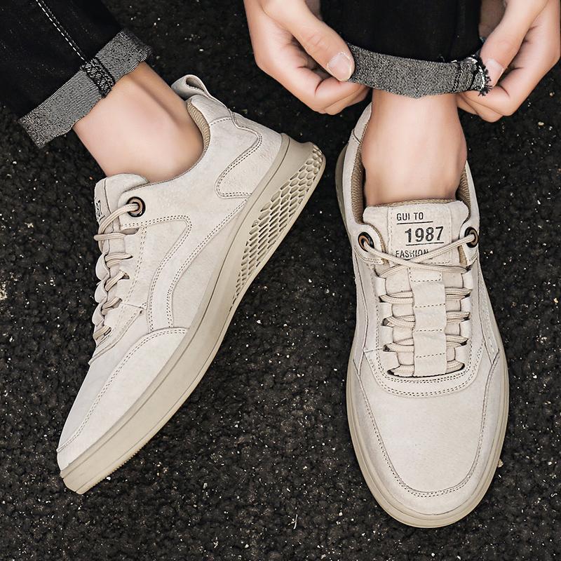 Britischen Stil Aus Echtem Leder Männer Schuhe Trend Bequeme Casual Schuhe Outdoor Männer Turnschuhe Mokassins Männer Wohnungen Schuhe