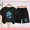 Summer Cartoon 67 Print Kids Short Sleeve T-shirt Set Girls Boy White Black T-shirt Shorts 2pcs Outdoor Casual Kids Set Clothing