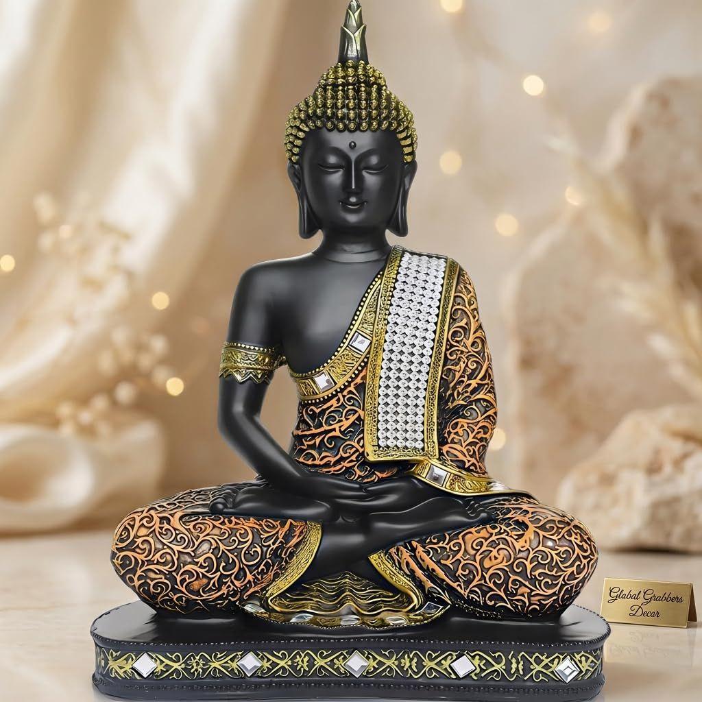 new Limited Edition 25 Centimetre Meditating Sitting Buddha Idol Statue showpiece Home Decor Decoration Items