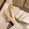 Fashion Baotou Half Slippers 2025 New Korean Edition Women's Summer Outerwear Bow Fashion Cool Trawl Red Versatile Fashion Flat Bottom