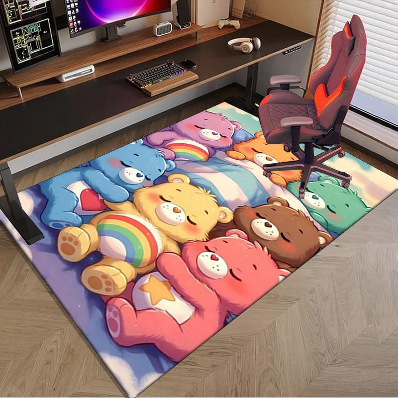Rainbow Bears Carpet, Chair Rug,Rug for Office Bedroom Living Rooms, Doormat Decor Fan Gift Christmas Gift