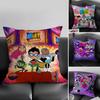 T-Teen Titanss G-Go Cartoon Cushion Cover Pillowcase Ultra Soft Skin Friendly Fabric Cloud Like Comfort & Concealed Zipper