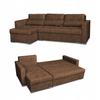 Varius Corner Sofa Bed with Sleeping Function Family Furniture Corner Brown Without