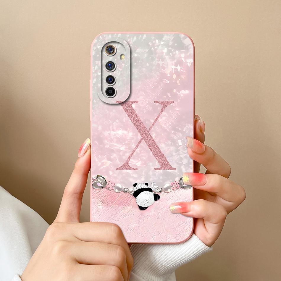For Realme 6 Pro 6i 6S Phone Case Cute Letters Soft Full Protection Texture Silicone Back Cover For Realme6 Shockproof Housing