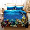 Marine Lives 3D Colorful Turtle Duvet/Doona Cover Set Single Twin Double Queen King Cal King Size Bed Linen Set
