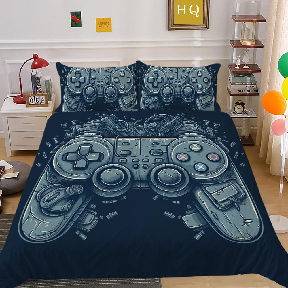 Fashion Bed Cover 3D Printed Homes Bedding Set Game Style Home Textiles Queen Size Polyester Comfortable Home Bedclothes