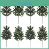 Artificial Christmas Pine Branches With Plastic Needles For Holiday Decor And Photography Props