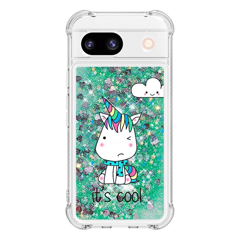 Pixel 8 Pro Hülle auf Für Funda Google Pixel 8 Pro Hülle Glitzer Dynamische Flüssigkeitshülle Für Google Pixel8 8A 7A 8Pro Handyhülle Etui