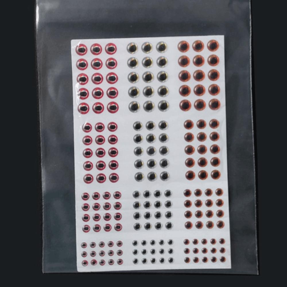 1 Sheets Mixed Color 3D Holographic Fish Eyes 3D Holographic Fly Tying Materials  Tackle Repair