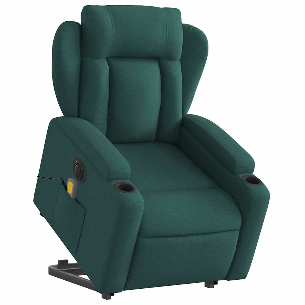 Vidaxl Lift Recliner Massage Chair, Electric, Reclining, Green