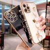 Soft Bracelet Love Heart Phone Case For Iphone 11 12 13 14 Pro Max Xs X Xr 7 8 Plus Mini Se 2020 Electroplated Bumper Back Cover