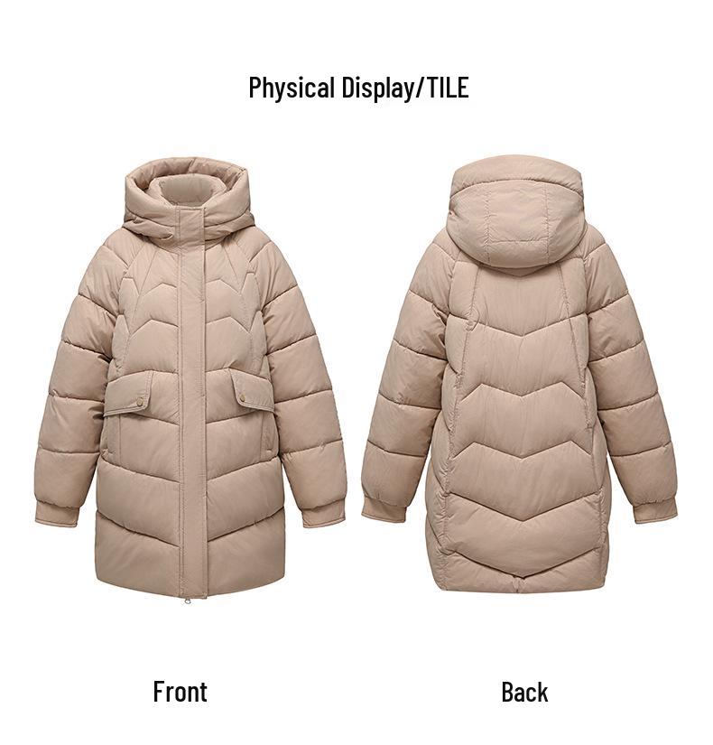 Women's Mid-Length Korean Style Thickened Winter Cotton Jacket - Loose Fit, Plus Size, Fashionable Coat