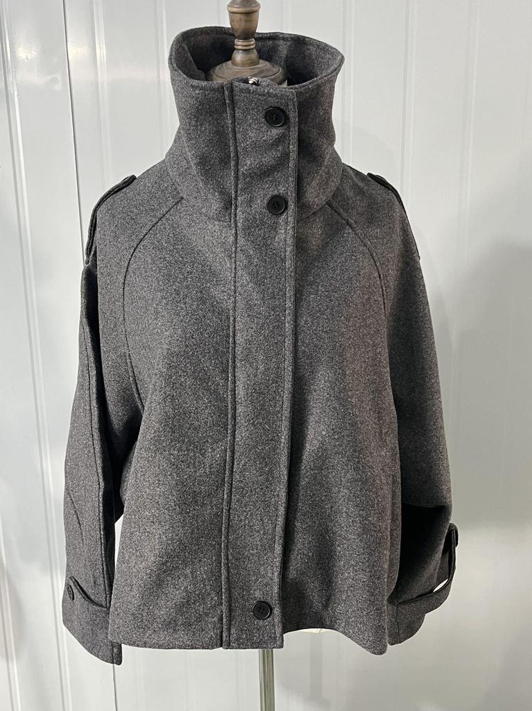 2025 Herbst/Winter Damen Wollmantel, Europäische & Amerikanische Größen, Stehkragen, Einreihig, Modisches Temperament Design.