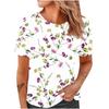 Nya Blomster 3D-tryck T-shirts Dam Sommar Casual O-ringning Kortärmad T-shirt Harajuku Y2k T-shirts Toppar Damkläder