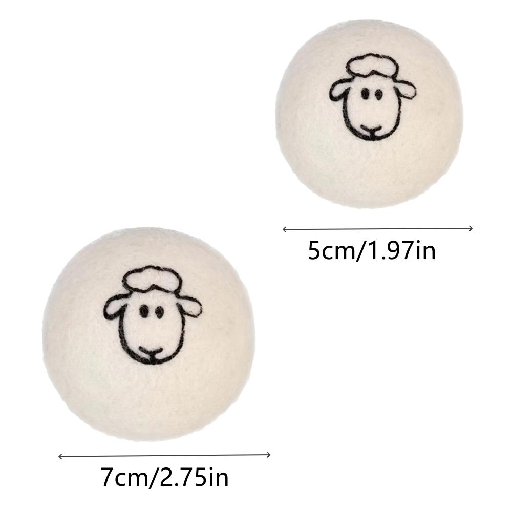 1-11Pcs Wool Dryer Balls 1/7cm Reusable Natural Fabric Softener  Home Wrinkle Reducer Washing Machine Cleaning Supplies Gadget