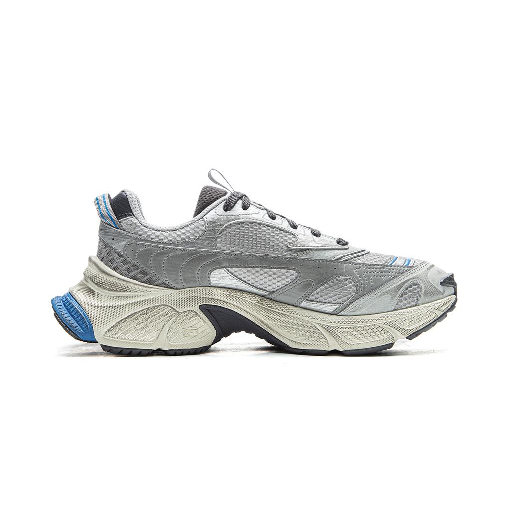 Li Ning Xingji Cushioning Abrasion Resistant Breathable Low top Chunky Sneakers Men's Calm Gray AGCV353-2