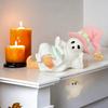 Halloween Ghost Statue Resin Sculpture Waterproof UV Resistant Holding Book Tabletop Decoration Party Ornament