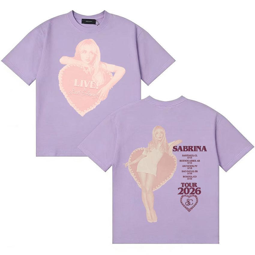 Sabrina Carpenter Tour Merch TShirt Short N Sweet Harajuku Clothing Unisexs Women Tshirts Summer Cotton Cozy T Shirts Fans Gift