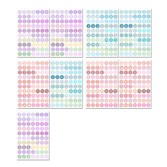Kolorowe Naklejki Kropki z Literami Alfabetu Cyframi Naklejki DIY do Scrapbookingu Dziennika Projektów Rękodzielniczych Łatwe do Odklejenia Usuwalne Niezbędne do Planera Karty