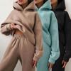 New Fashion Womens Autumn Tracksuit Set Sports Hoodies Suit Tops and Long Pants Sweatshirt Suits Sportwear