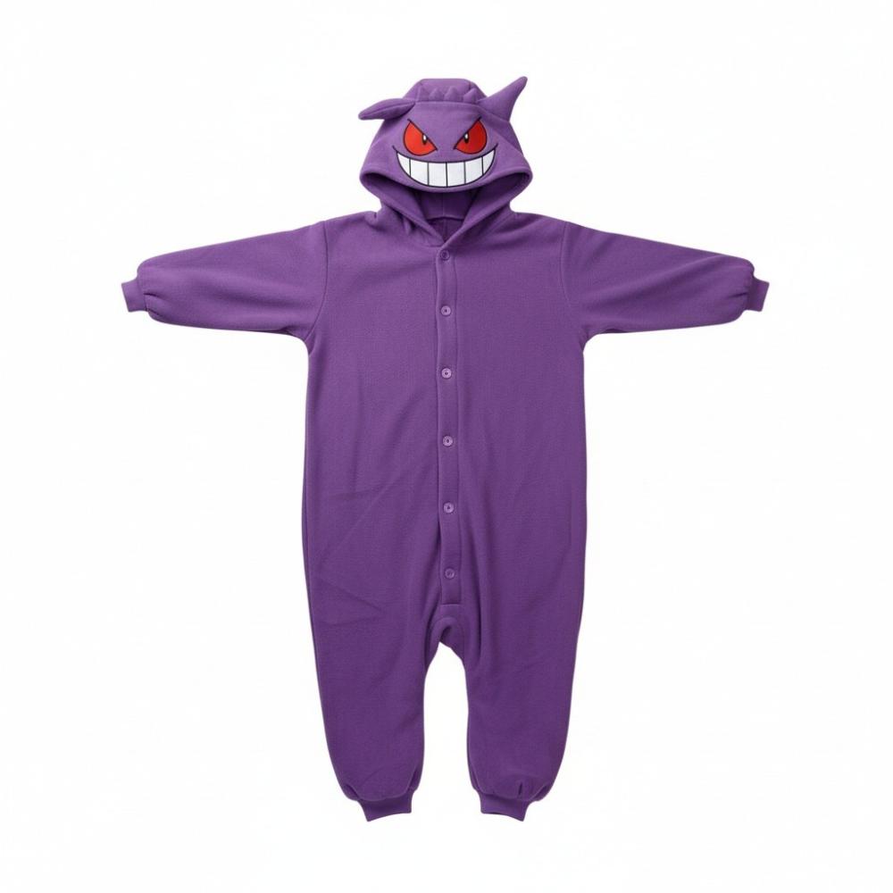 Pajama Onesie Kigurumi Costume Outfit Pokemon Gengar Children 125 - 135Cm