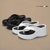 Mode Damen Zehensteg Keilabsatz Flip Flops 2025 Sommer Klobige Plateau Strandsandalen Frau Dicke Sohle Hochhackige Eva Pantoletten Slides
