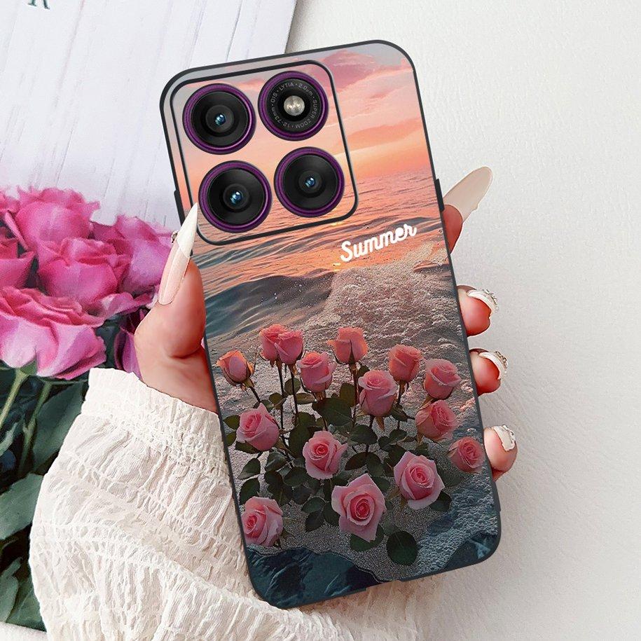 For Motorola Moto Edge 60 Pro 2025 Case Fashion Flower Bowknot Soft Silicone Back Cover For Moto Edge 60 Fusion Edge60 60s Coque