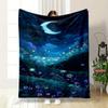 Comfortable and Soft Starry Sky Theme Blanket, Add Beauty To The Home, All Seasons, Home Office Can Be Used, Nap Camping Blanket