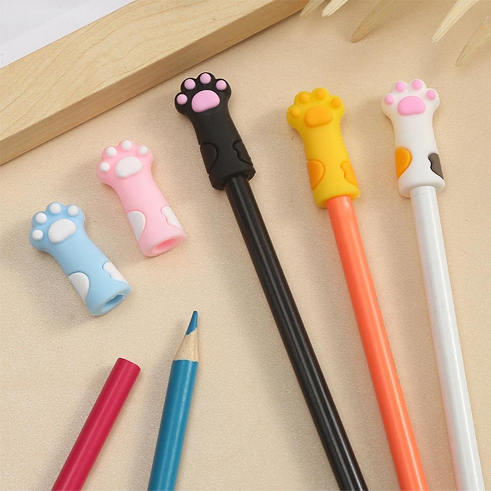 Cute Pencil Protective Cover Student Supplies Pen Cap Gifts Cat Claw Pencil Cap