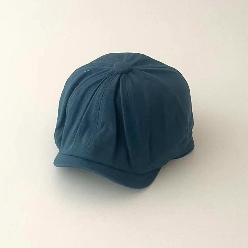 Fashion Kids Beret Hat Solid Color Embroidered Letter Baby Newsboy Cap Casual Boys Girls Sunshade Forward Hat