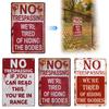 Metal No Trespassing Sign Wall Decor Vintage Style Warning Plaque Suitable for Indoor Outdoor Use Rustic Design